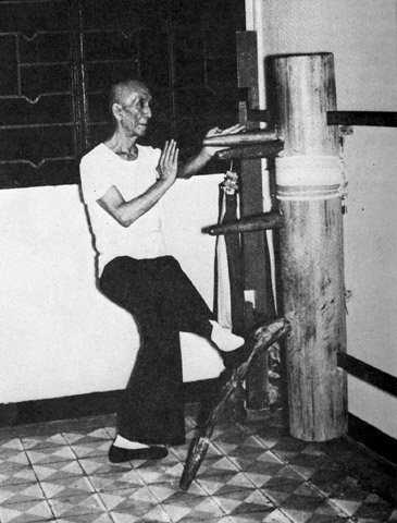 Yip Man Kicking Dummy