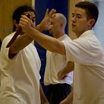 training knife defence at the seminar