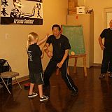 young gril trains with master kwok