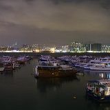 the hong kong harbour at night