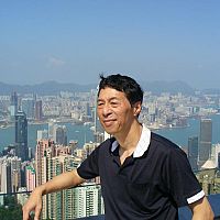 Samuel Kwok at the top of Victoria peak in Hong Kong