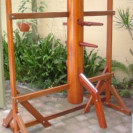 Free standing wooden dummy on frame