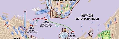 Star Ferry Map - Hong Kong 2011