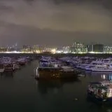 the hong kong harbour at night
