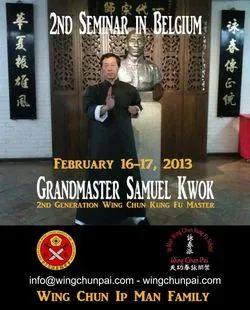 Sam Kwok posing for a seminar poster