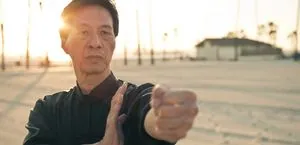 Master Kwok posing with Knives